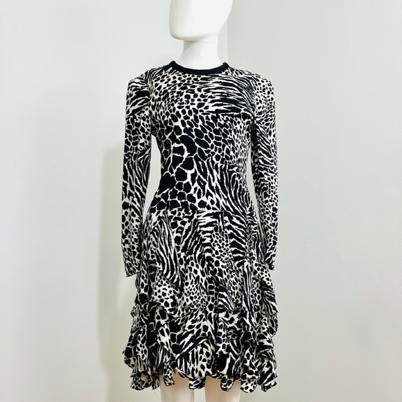 Vintage Carolina Herrera Animal Print Dress - Picture 1 of 16